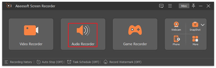 Välj Audio Recorder